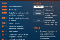 An item card's debuffs column