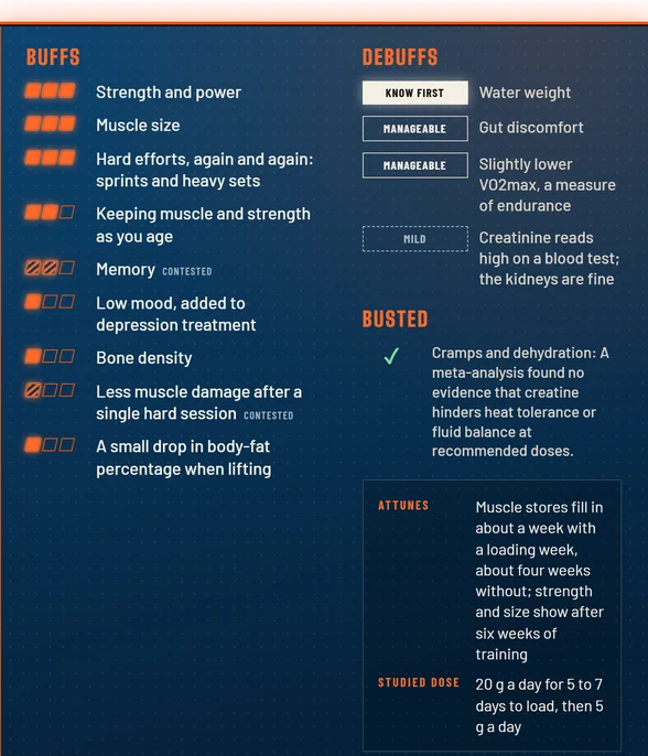 An item card with its buffs and debuffs