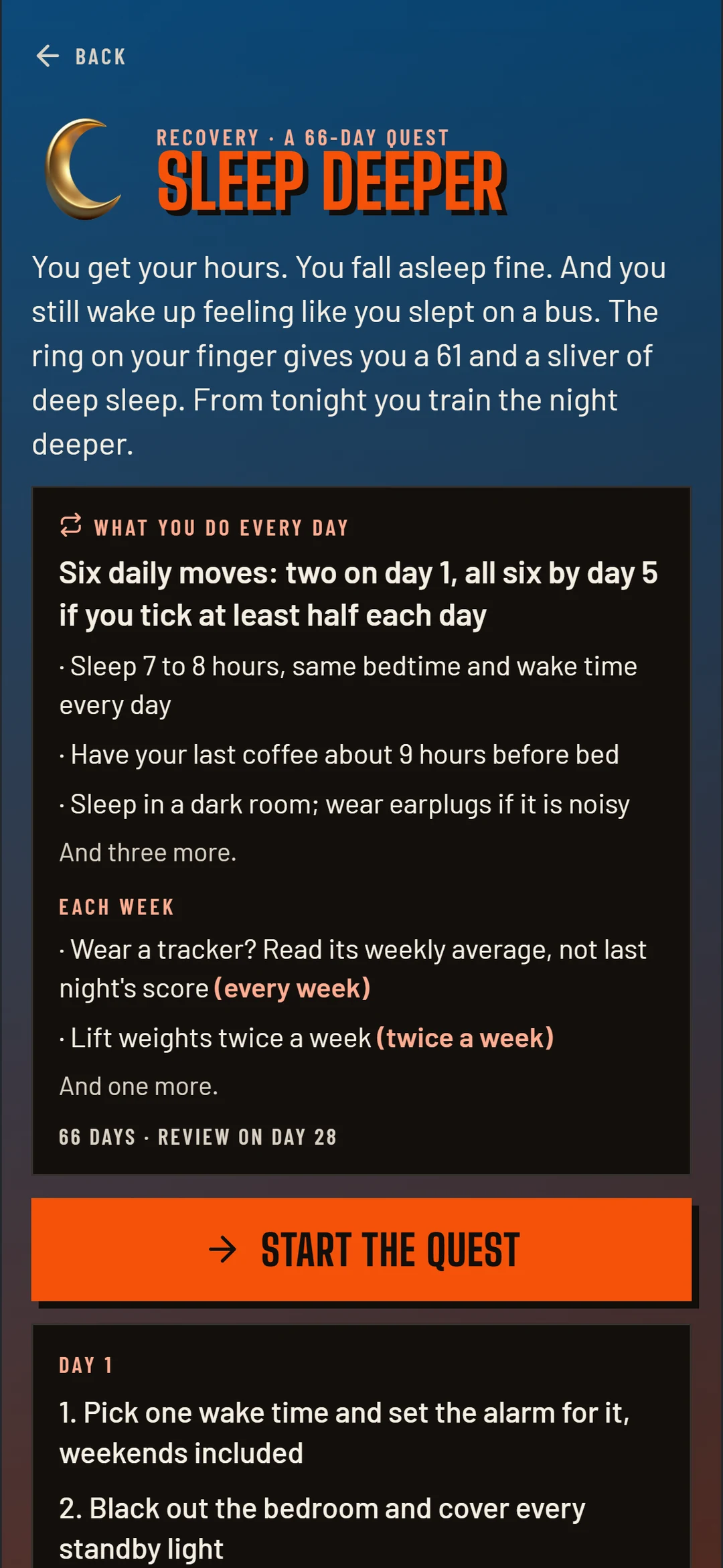The New Heroes app: the Deeper Sleep quest, day one, the one number and the gates